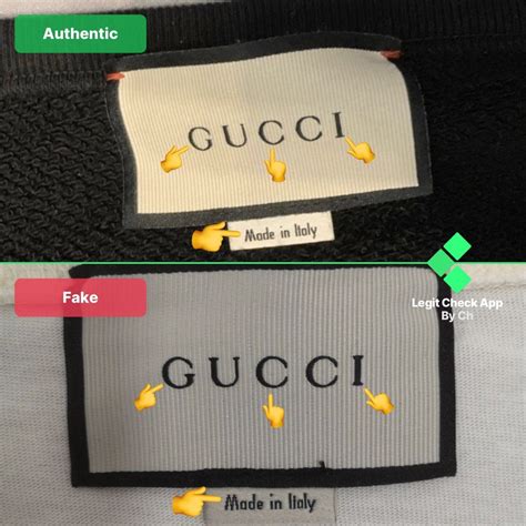 fake vs real gucci tag|authentic Gucci clothing tags.